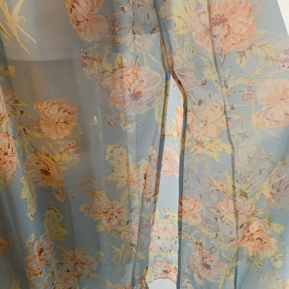 Aakaa Blue Floral Maxi Dress